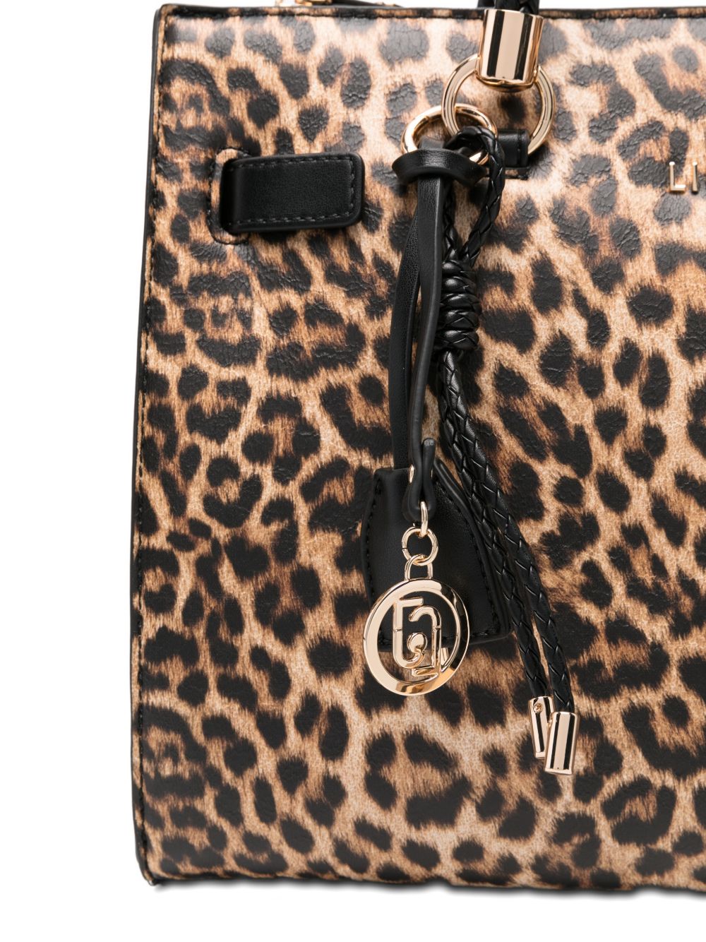LIUJO Borsa a mano tote con stampa animalier 