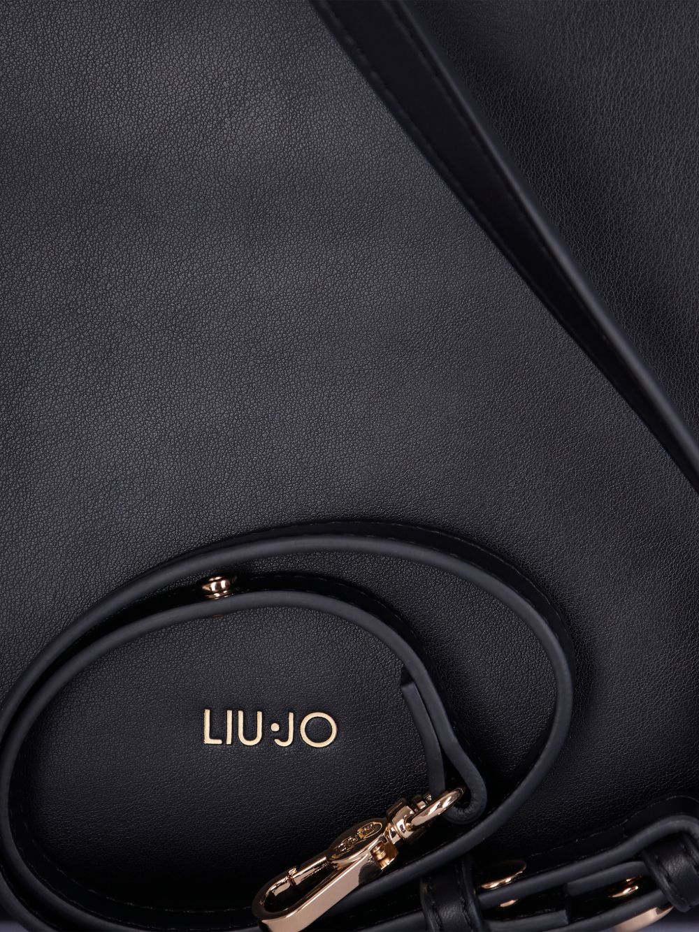 LIUJO Borsa a secchiello nera con coulisse 