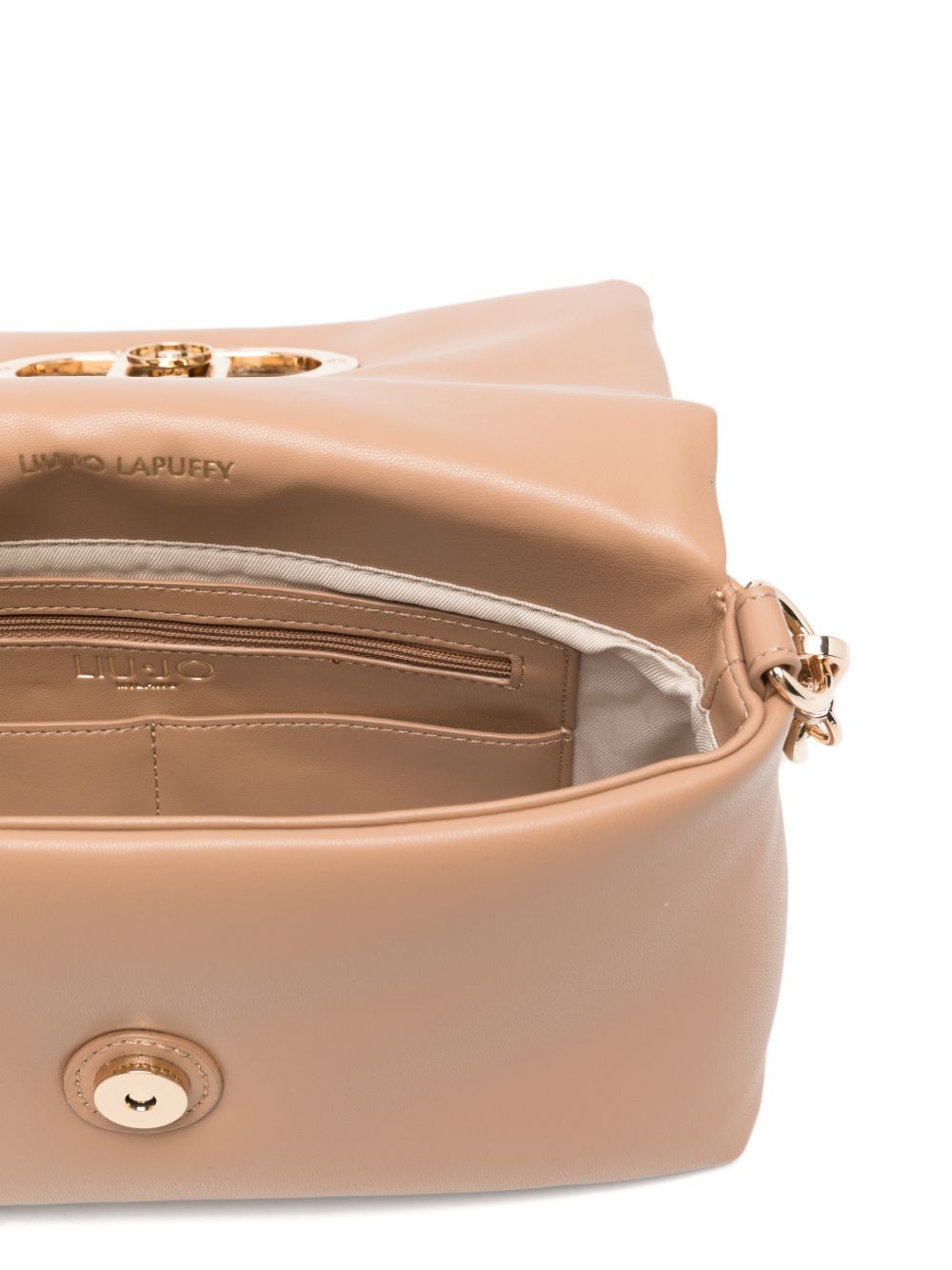 LIUJO Borsa a tracolla cammello con logo 