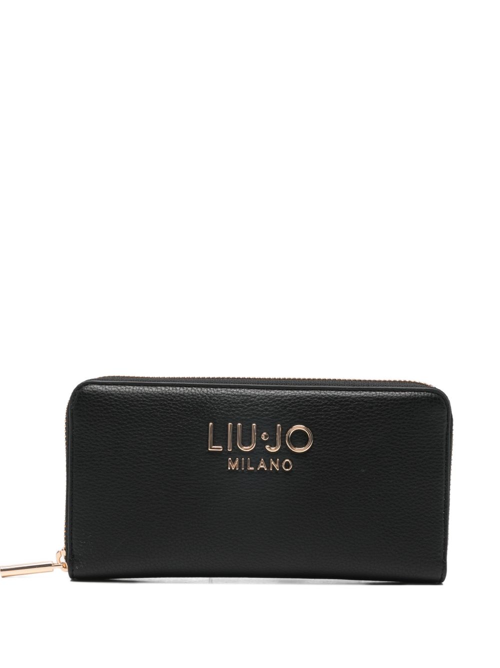 LIUJO Portafoglio rettangolare nero con zip 