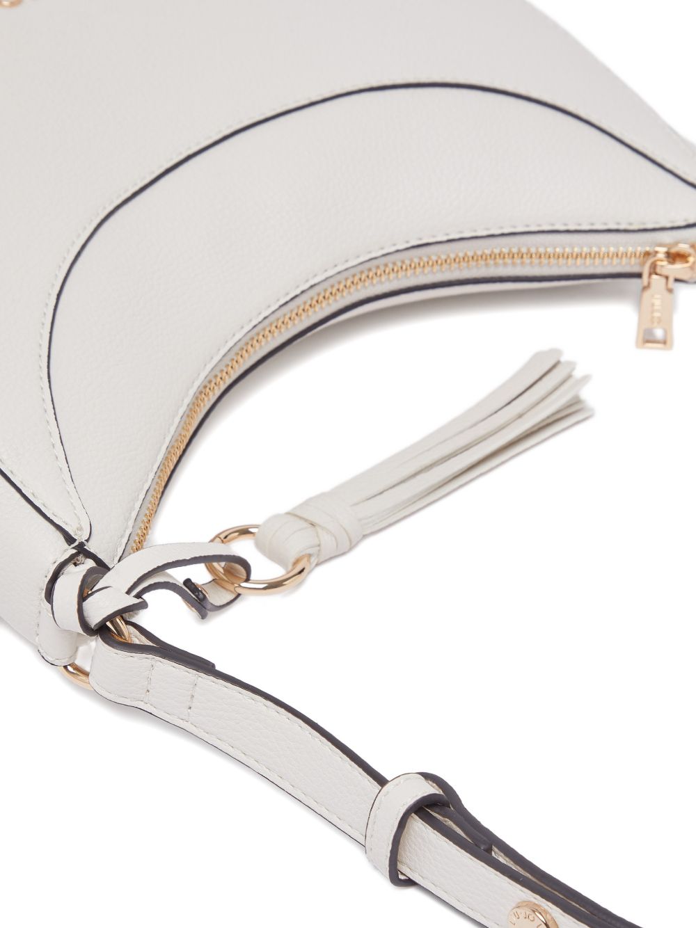 LIUJO Borsa hobo media bianco sporco con charm 