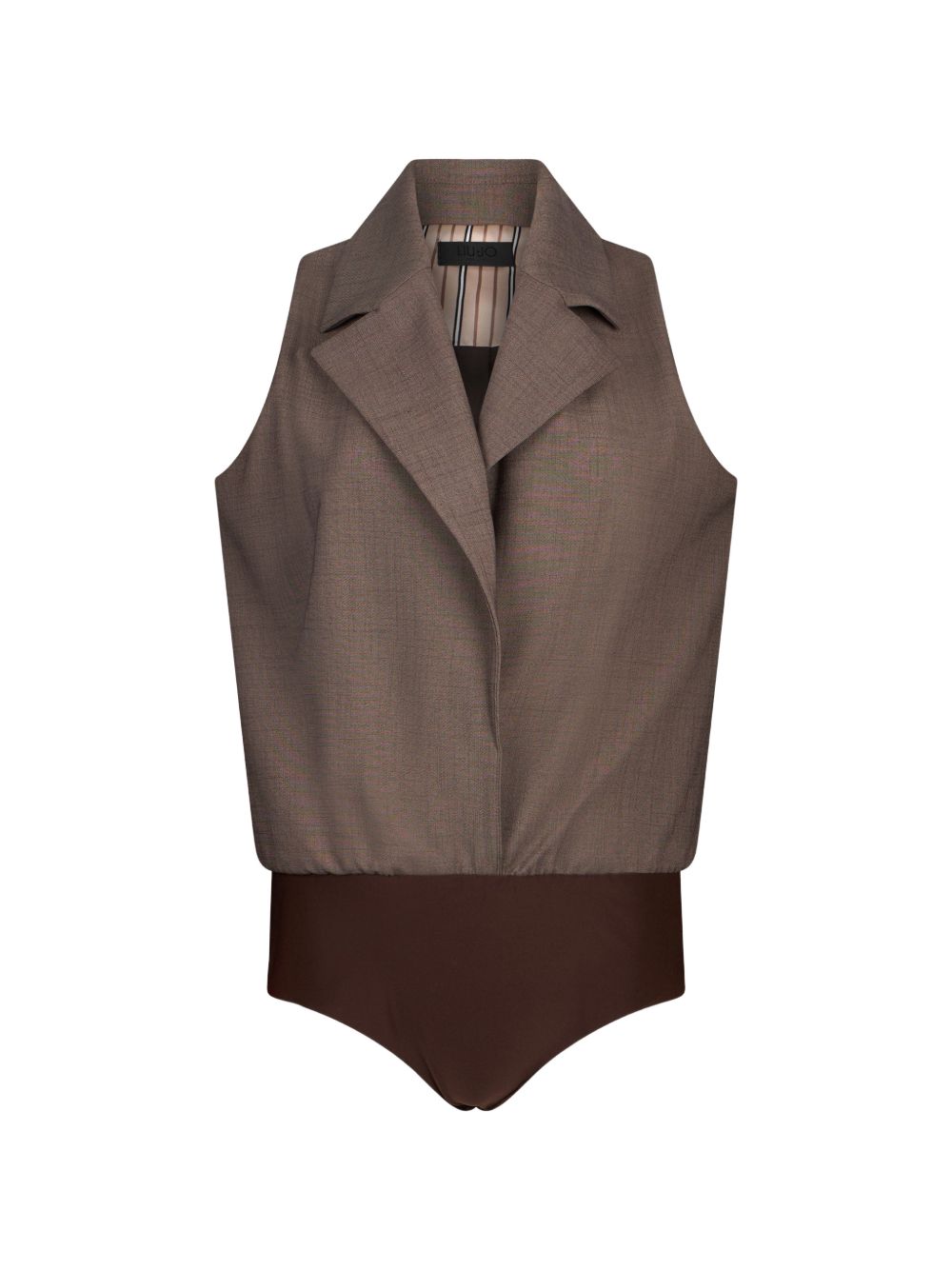 LIUJO Top body elegante marrone senza maniche 