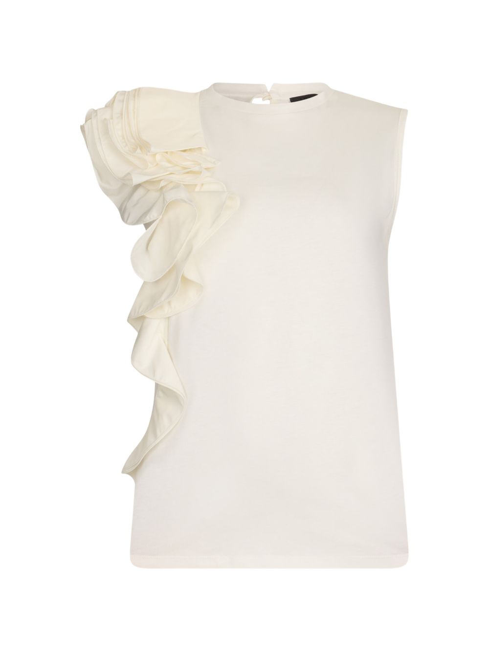 LIUJO T-shirt con rouches laterali bianca 