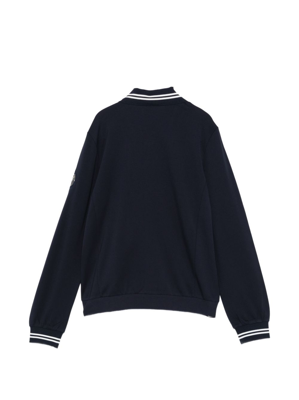 LIUJO Felpa con zip blu notte con dettagli bianchi 