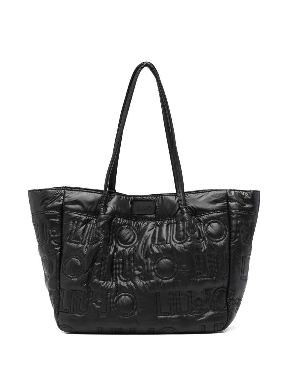 LIUJO Borsa shopping nera trapuntata 