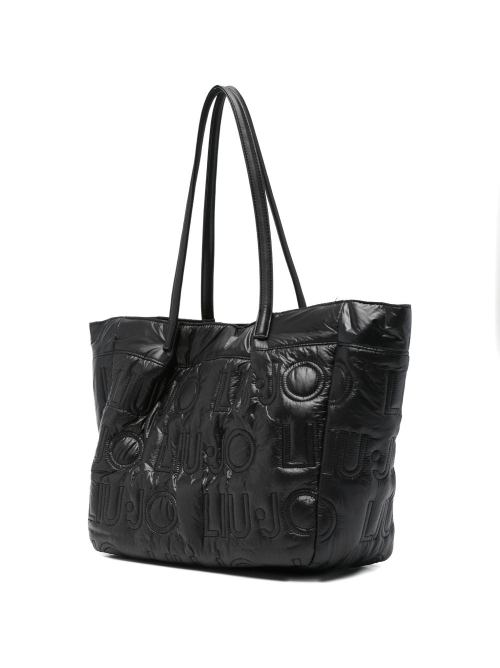 LIUJO Borsa shopping nera trapuntata 