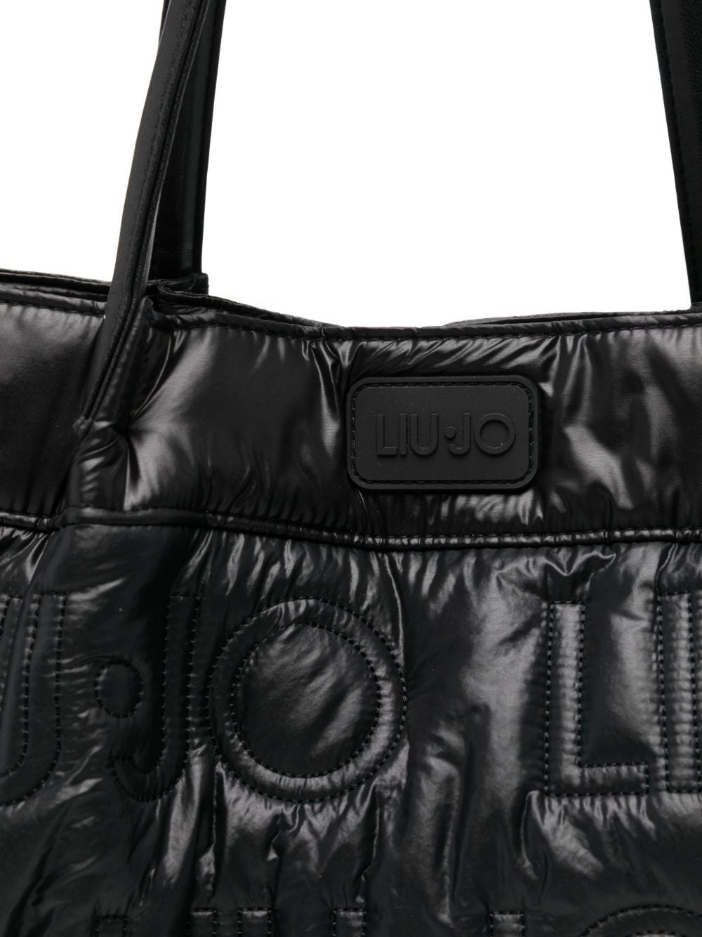 LIUJO Borsa shopping nera trapuntata 