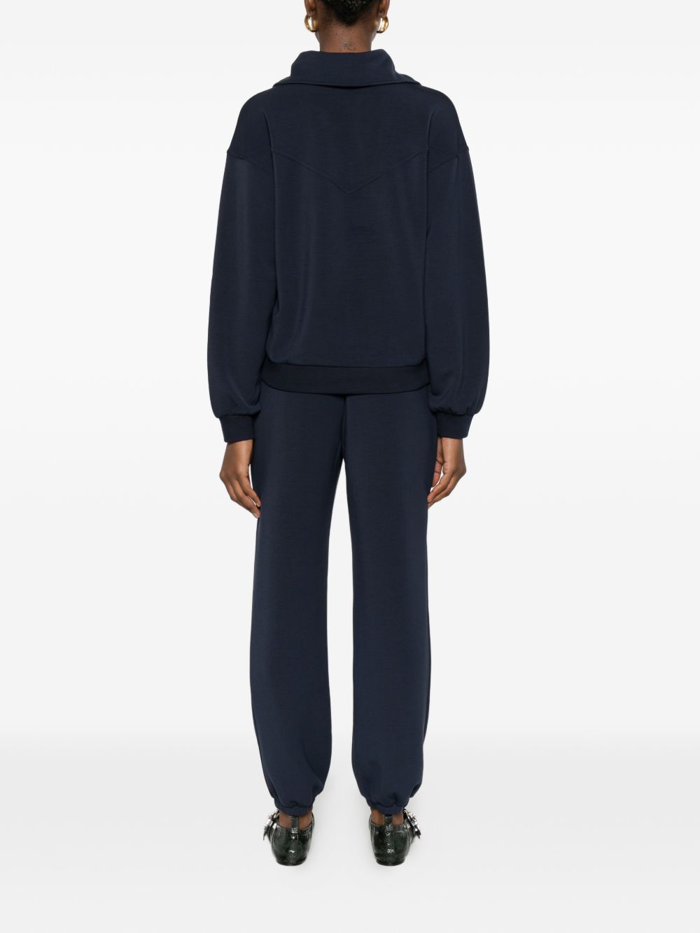 LIUJO Tuta sportiva blu con zip al collo 