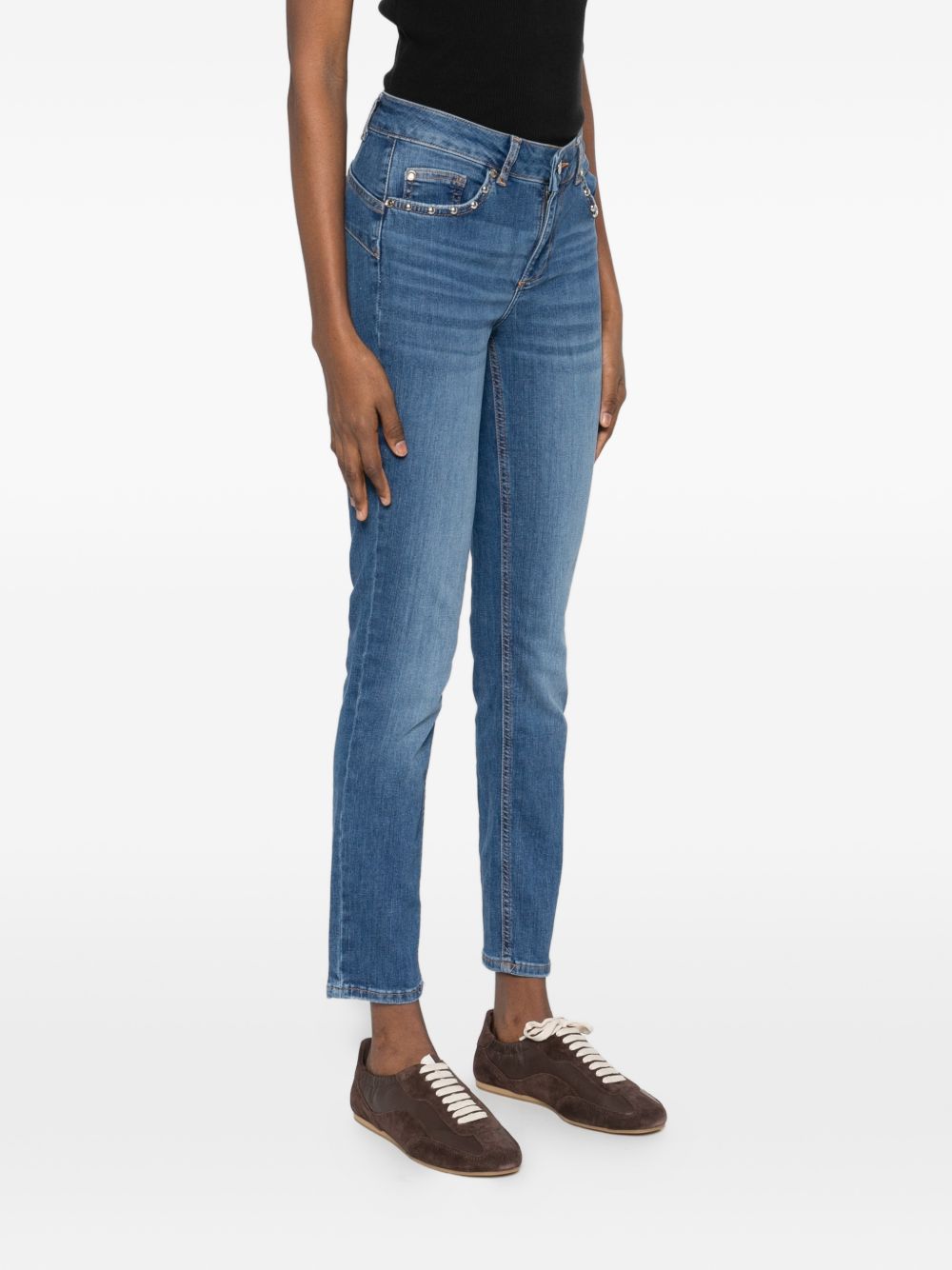 LIUJO Jeans blu con applicazioni 