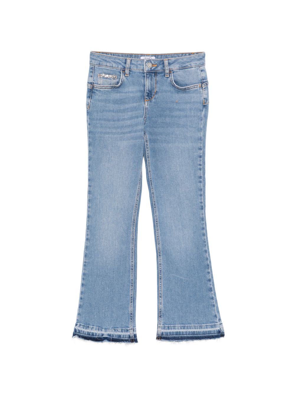 LIUJO Jeans blu con dettagli sull'orlo 