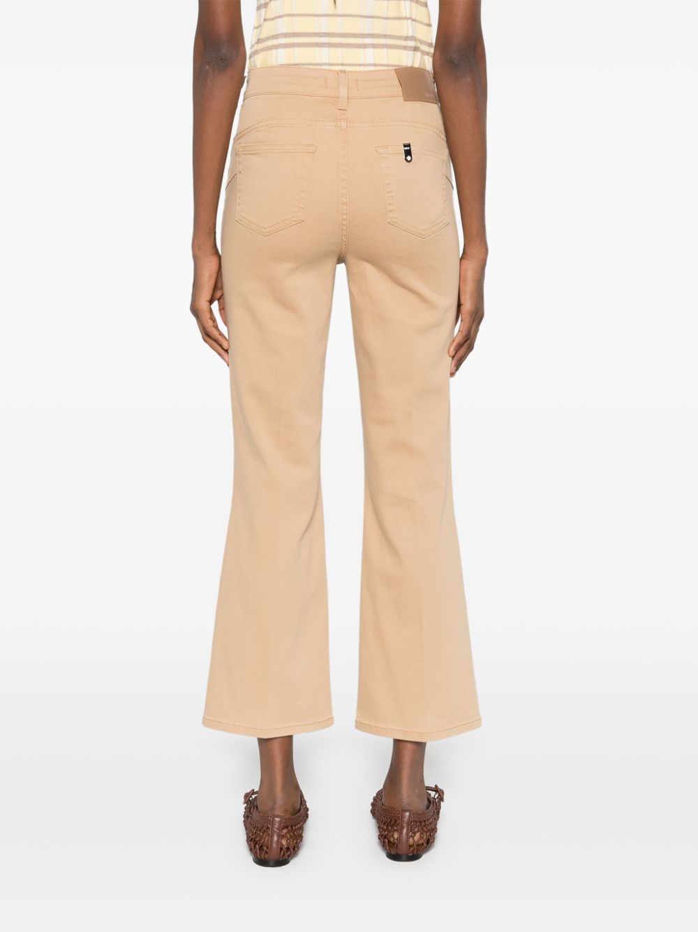 LIUJO Jeans beige con chiusura a bottoni 