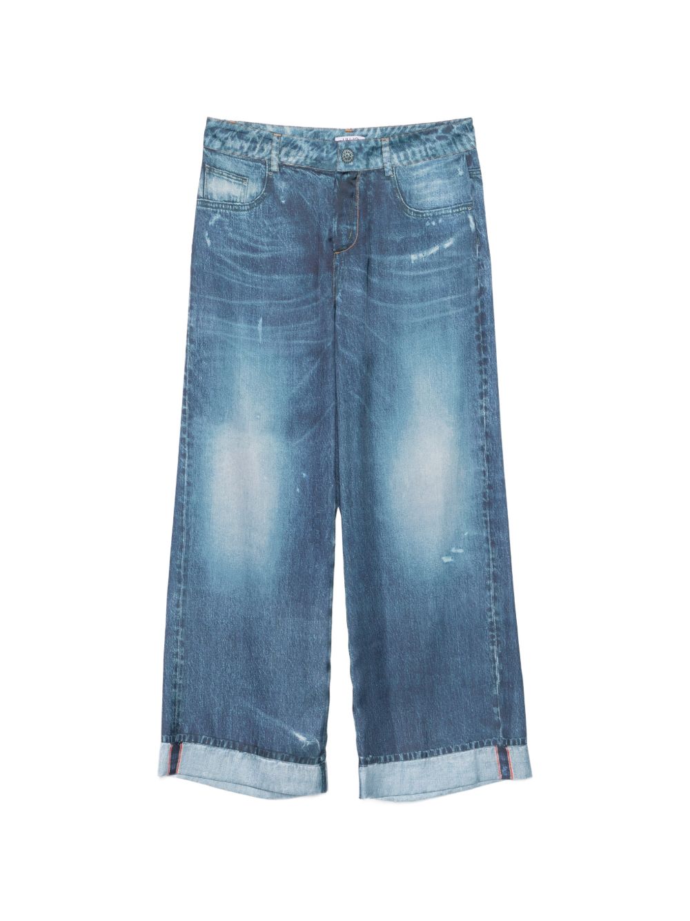 LIUJO Jeans lunghi blu con effetto sfrumato 