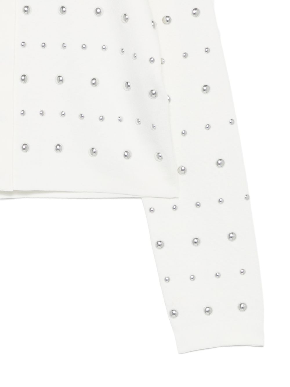 LIUJO Cardigan bianco con perle all-over 