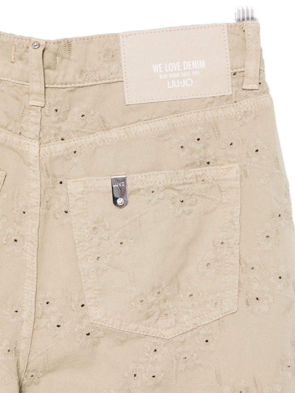 LIUJO Pantaloni beige con ricami 