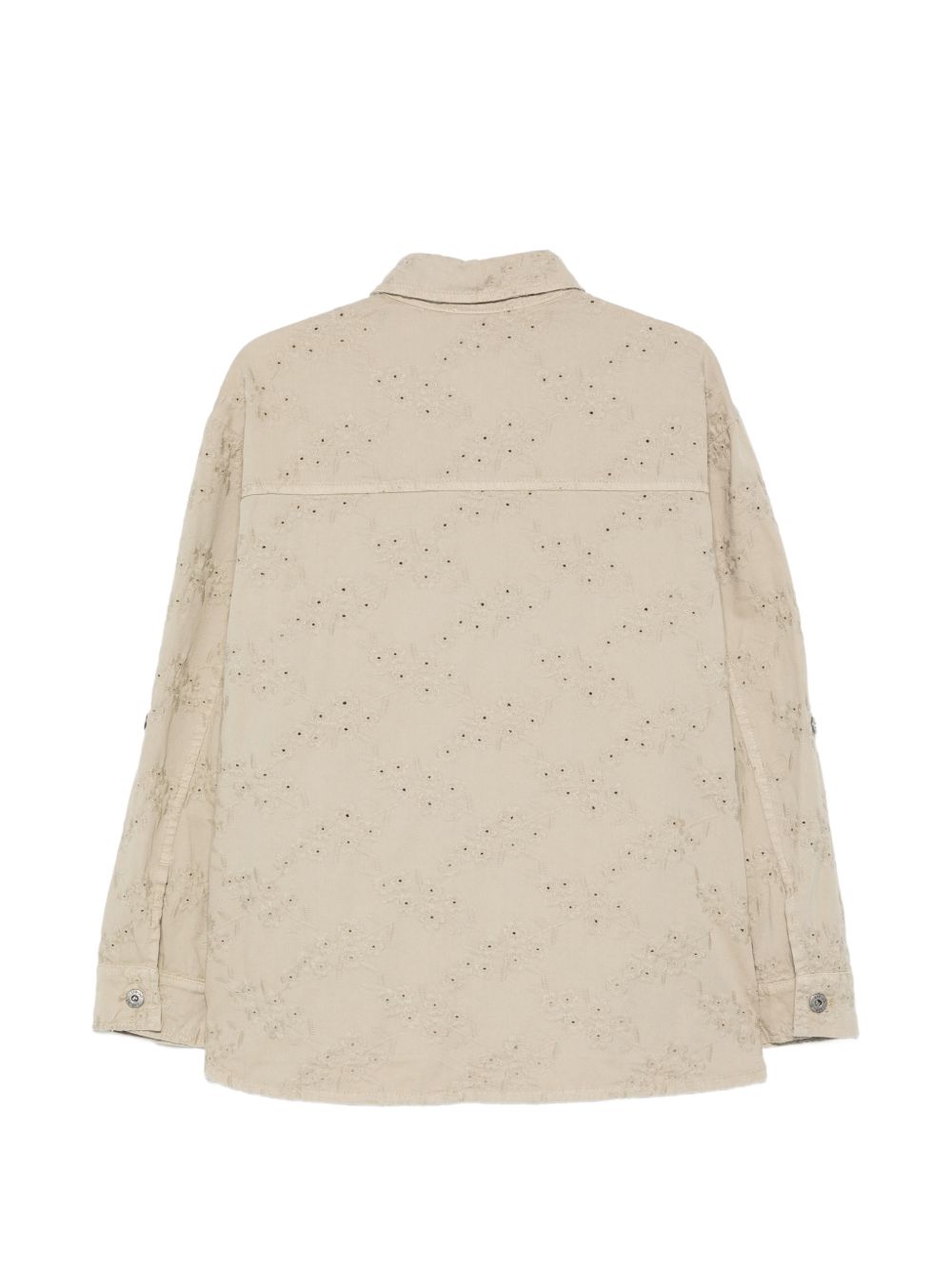LIUJO Giacca beige in cotone ricamato 