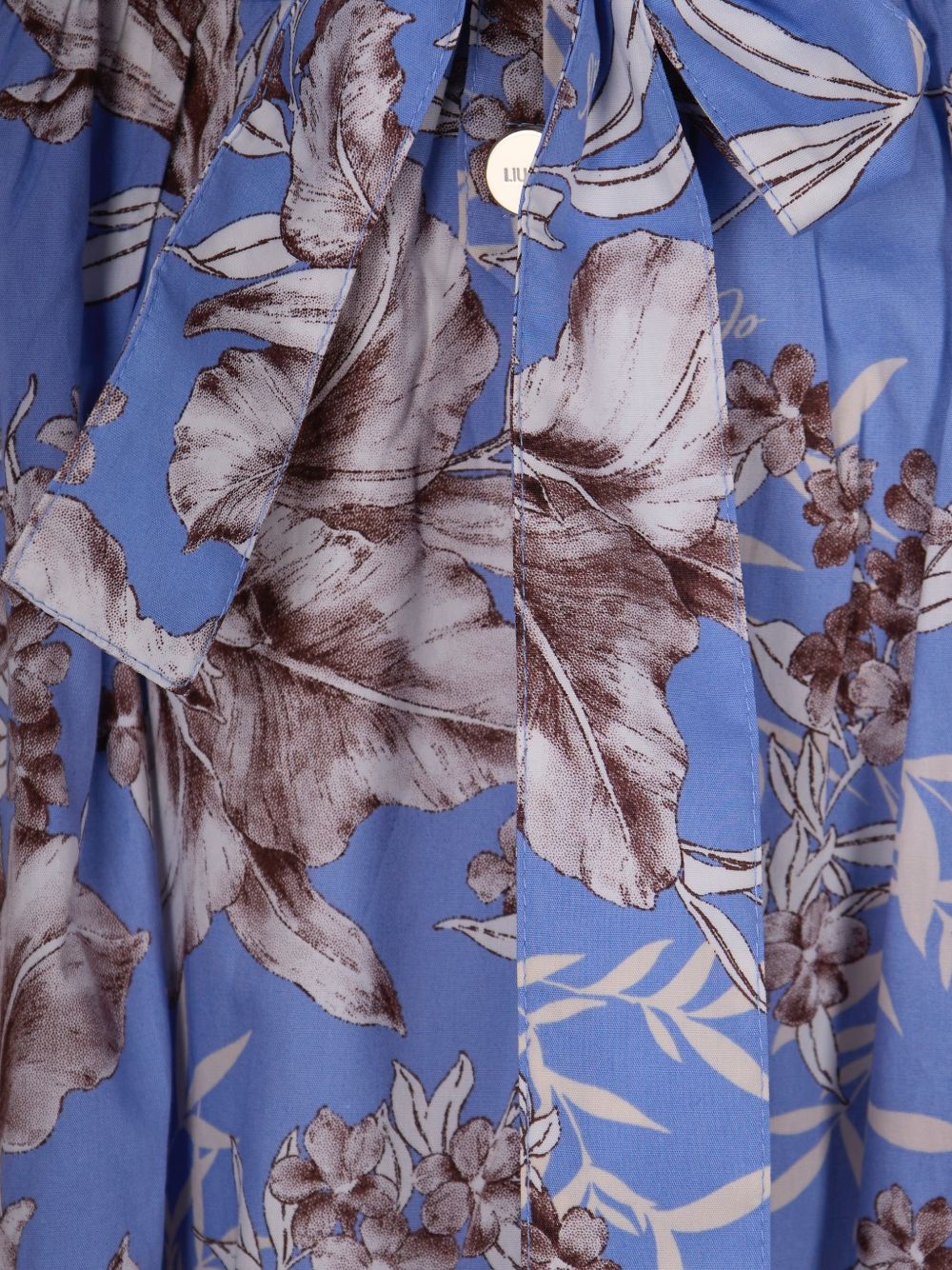 LIUJO Abito lungo bluette con stampa floreale 