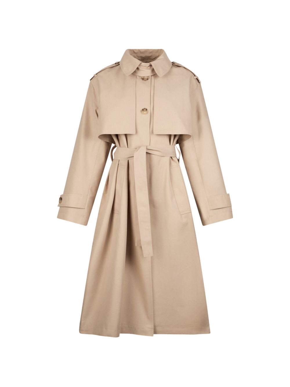 LIUJO Trench classico con cintura in vita beige 
