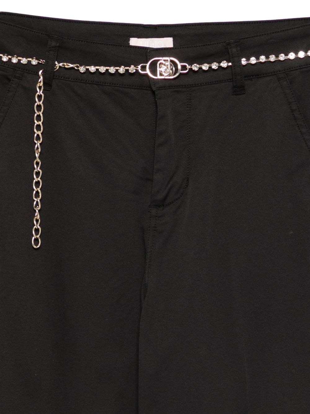 LIUJO Pantaloni con catenina in vita neri 