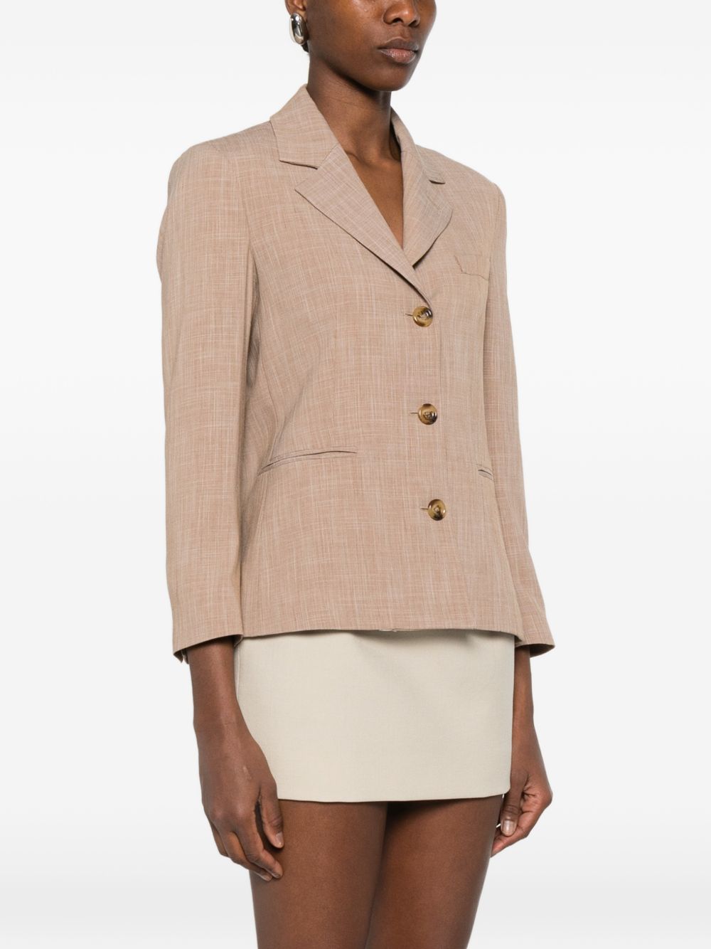 LIUJO Giacca blazer color sabbia con tasche 