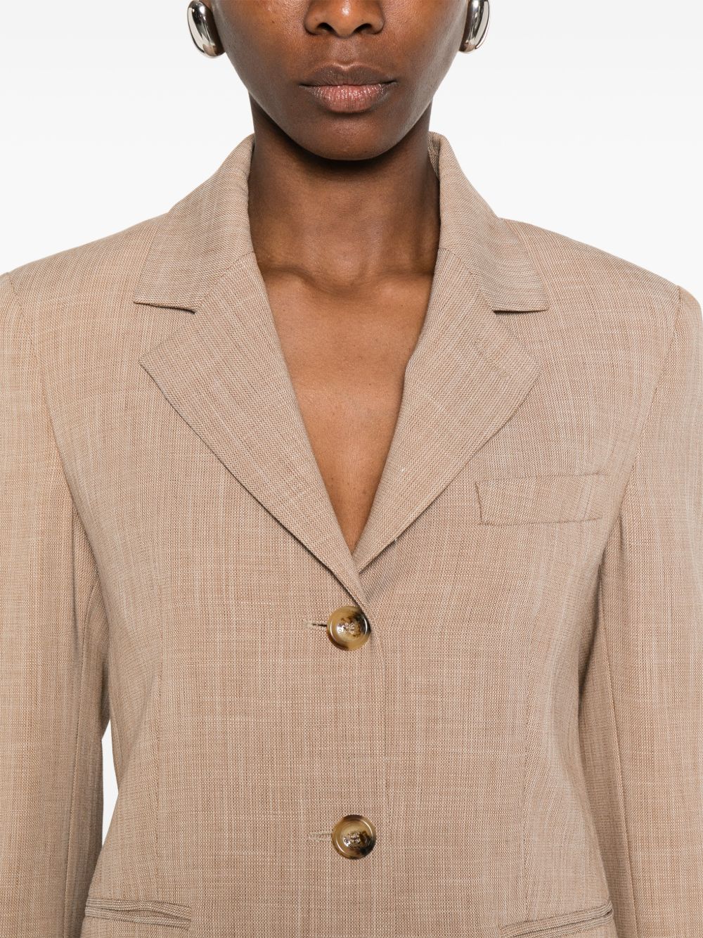 LIUJO Giacca blazer color sabbia con tasche 