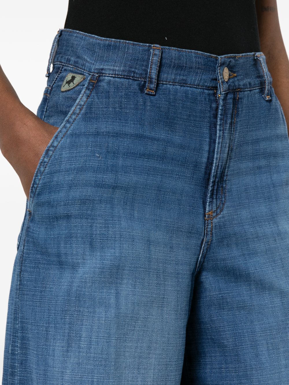 LOIS Jeans blu effetto wash a gamba larga 