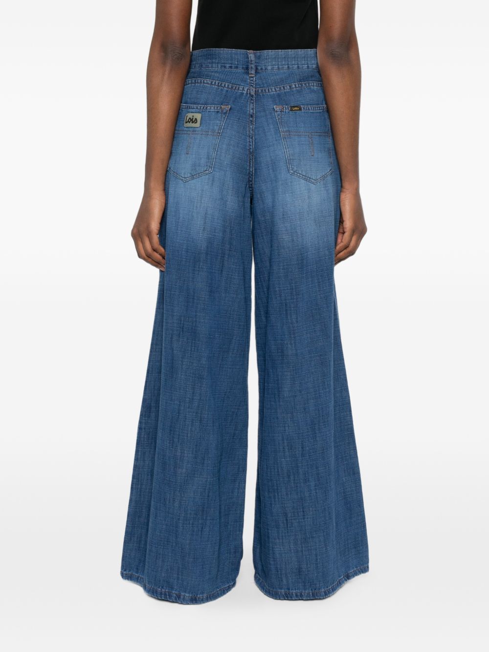 LOIS Jeans blu effetto wash a gamba larga 