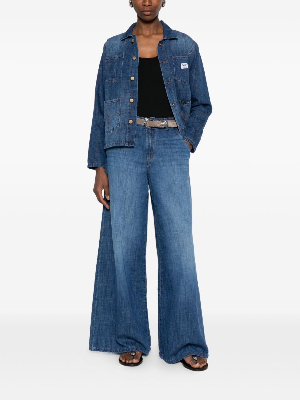 LOIS Giubbotto di jeans effetto wash con tasche 