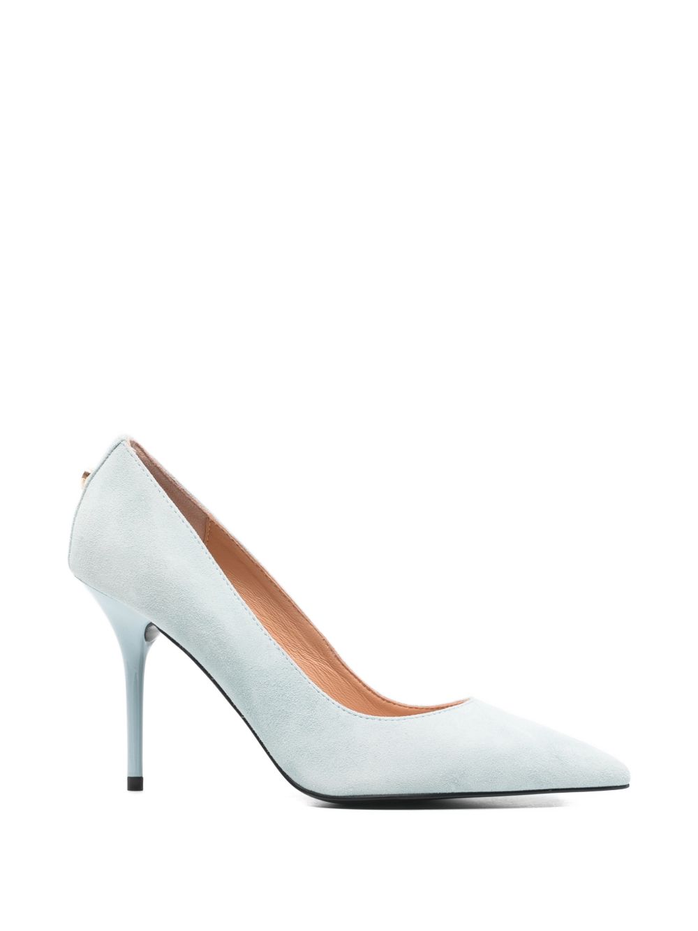 LOVE MOSCHINO Decollete color ghiaccio con tacco 