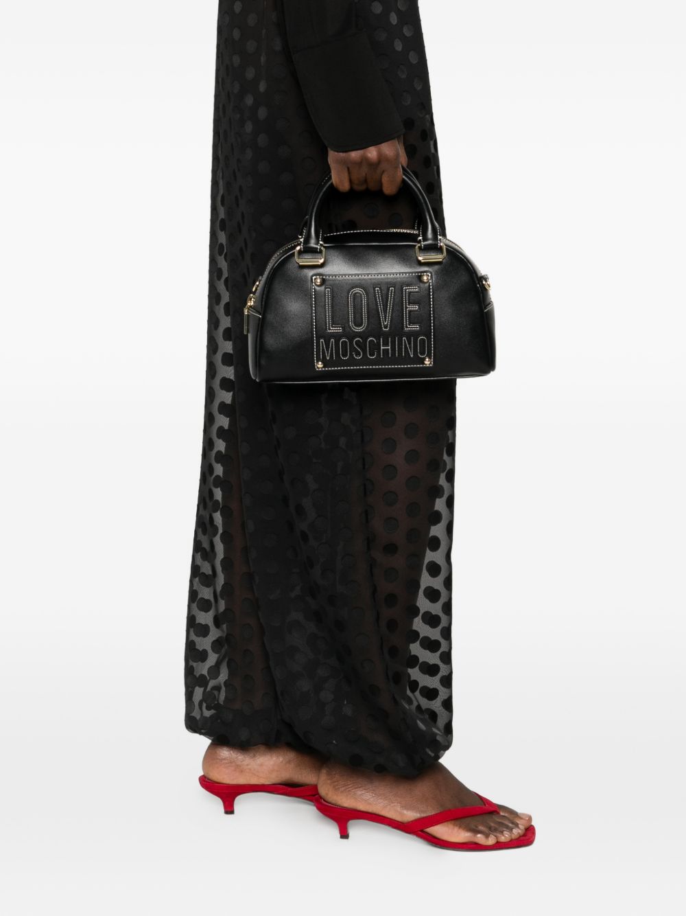 LOVE MOSCHINO Borsa nera con doppi manici 