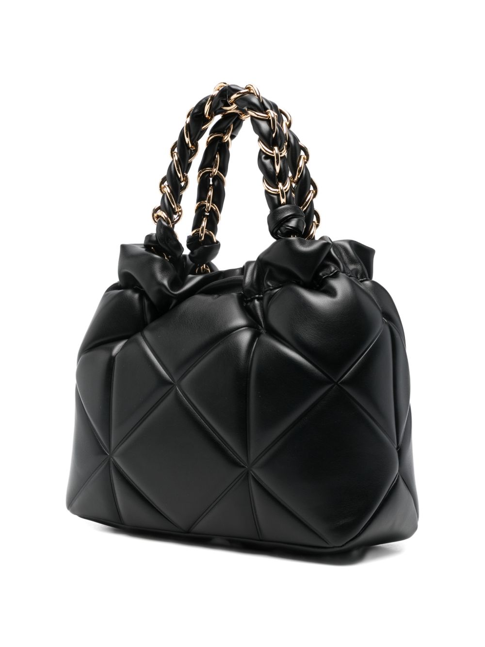 LOVE MOSCHINO Borsa a secchiello nera in ecopelle trapuntata 