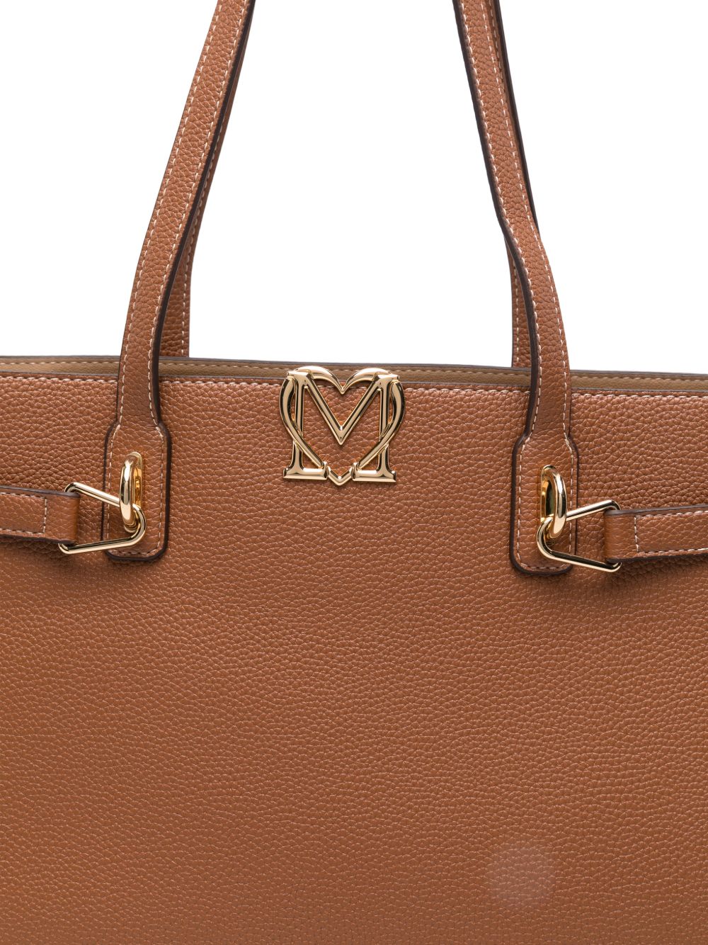 LOVE MOSCHINO Borsa shopping in ecopelle marrone 