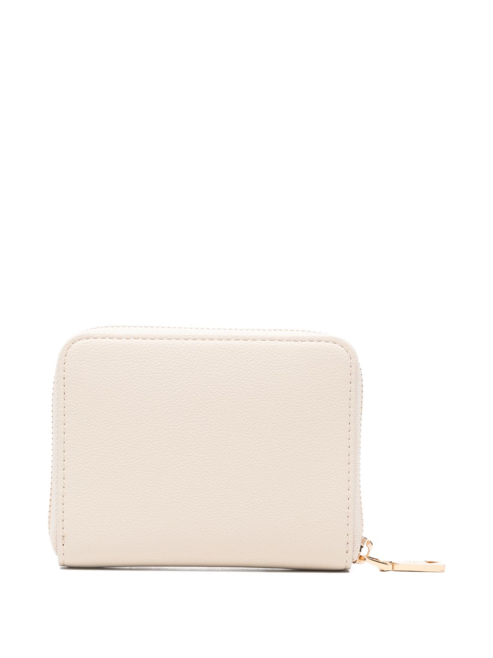 LOVE MOSCHINO Portafoglio avorio con placca logo dorata 