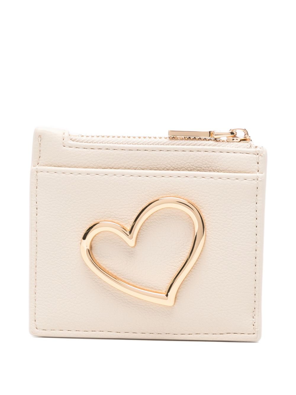 LOVE MOSCHINO Porta carte avorio con tasca porta monete 