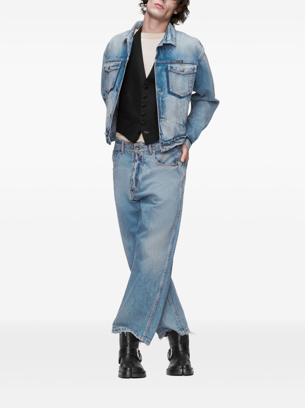 MAISON MARGIELA Giacca in denim azzurro chiaro 