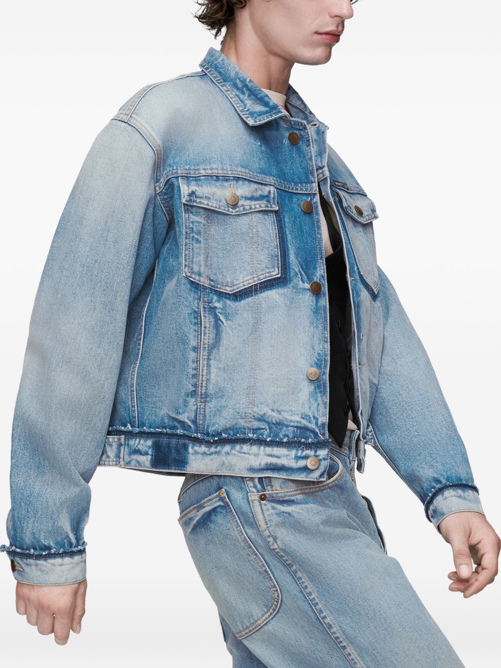 MAISON MARGIELA Giacca in denim azzurro chiaro 