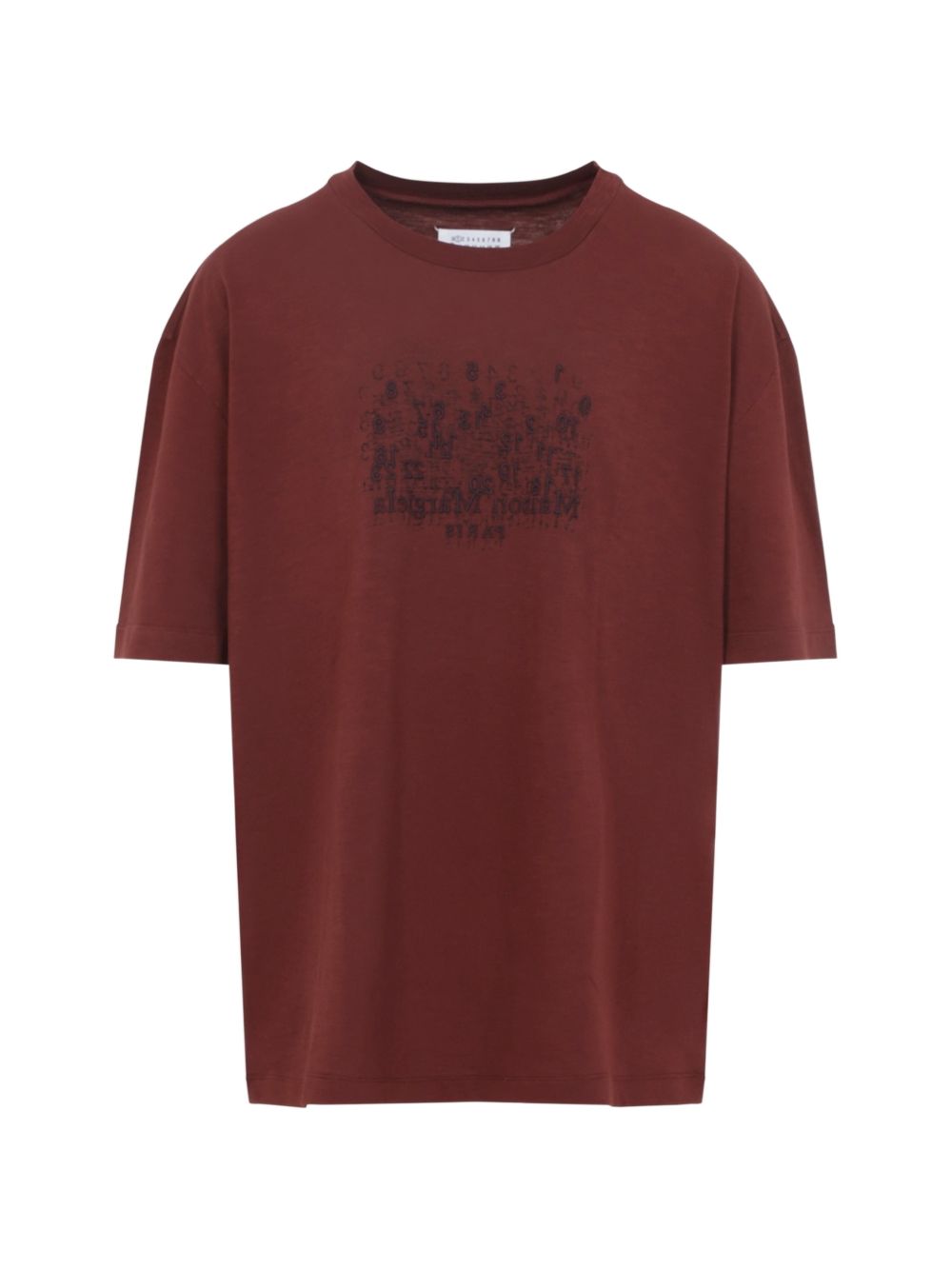MAISON MARGIELA T-shirt in cotone rosso a maniche corte 