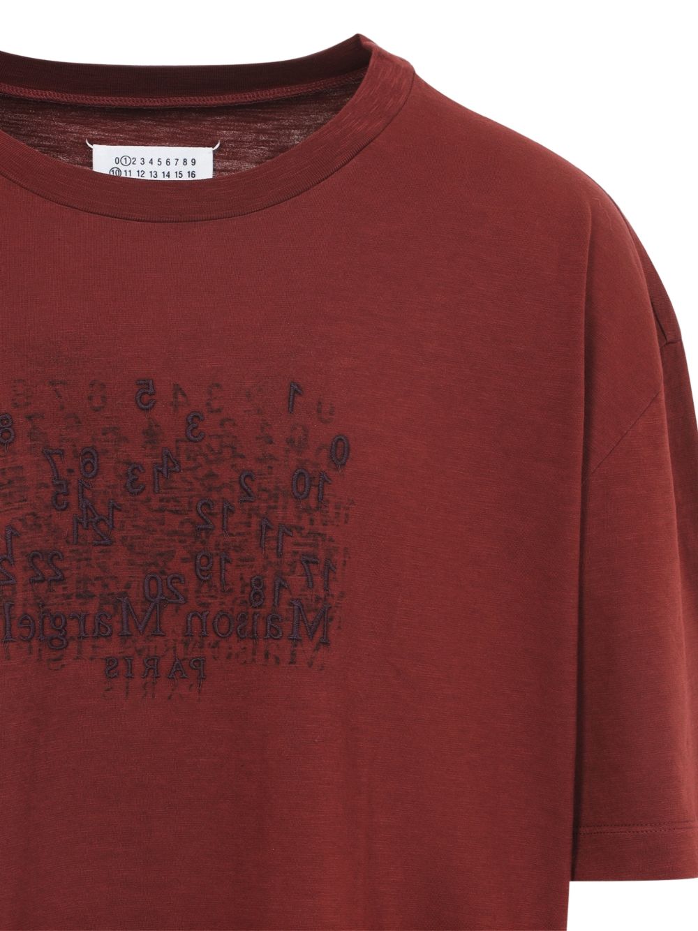 MAISON MARGIELA T-shirt in cotone rosso a maniche corte 