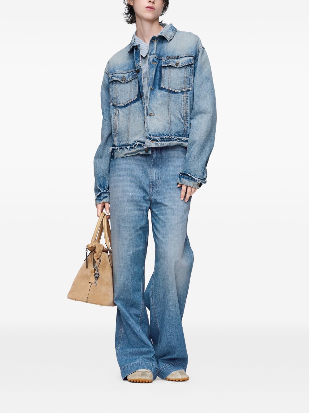 MAISON MARGIELA Jeans blu effetto washed 