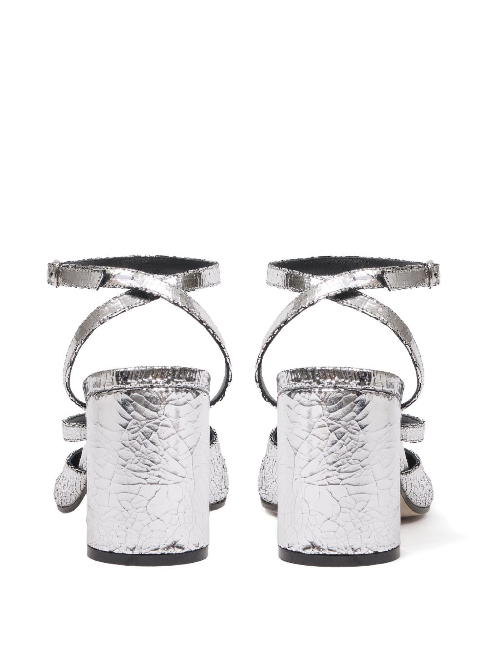 MAISON MARGIELA Sandali Tabi argentati con tacco 