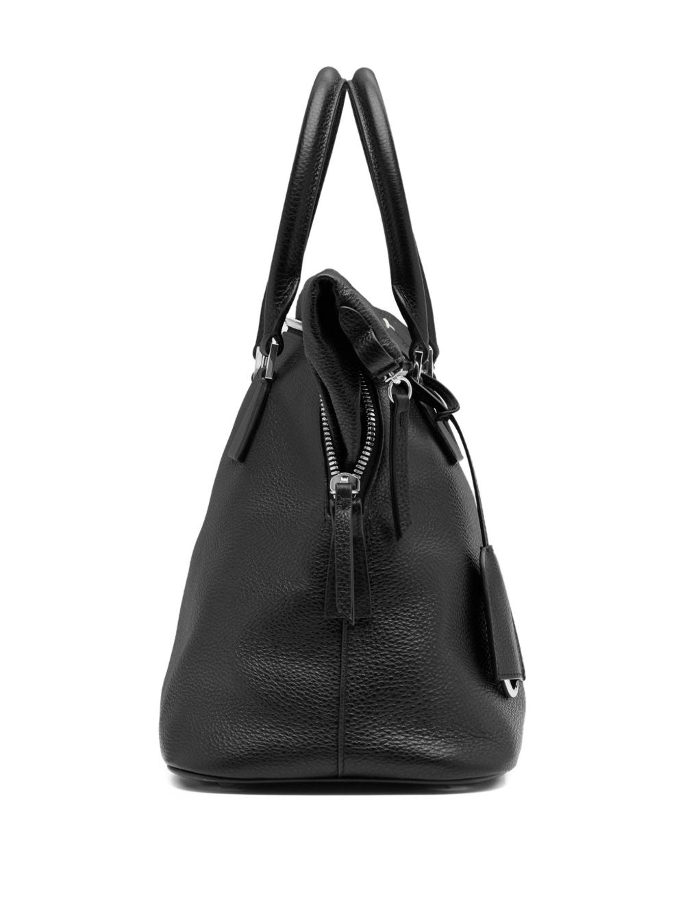 MAISON MARGIELA Borsa in pelle nera con tracolla a catena 