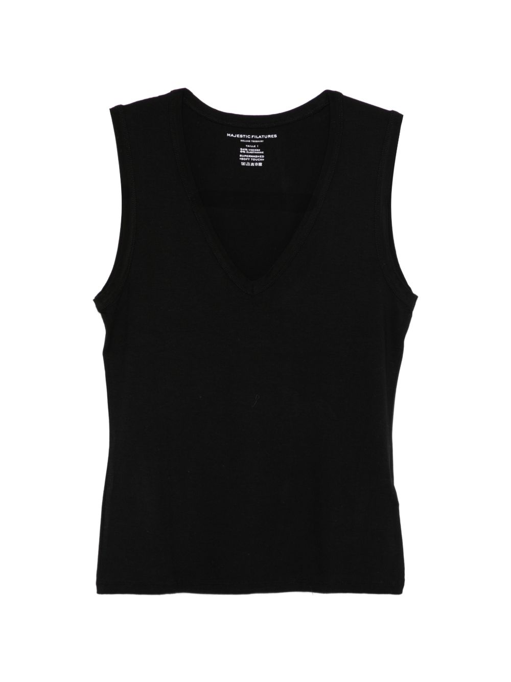MAJESTIC FILATURES T-shirt senza maniche nero 