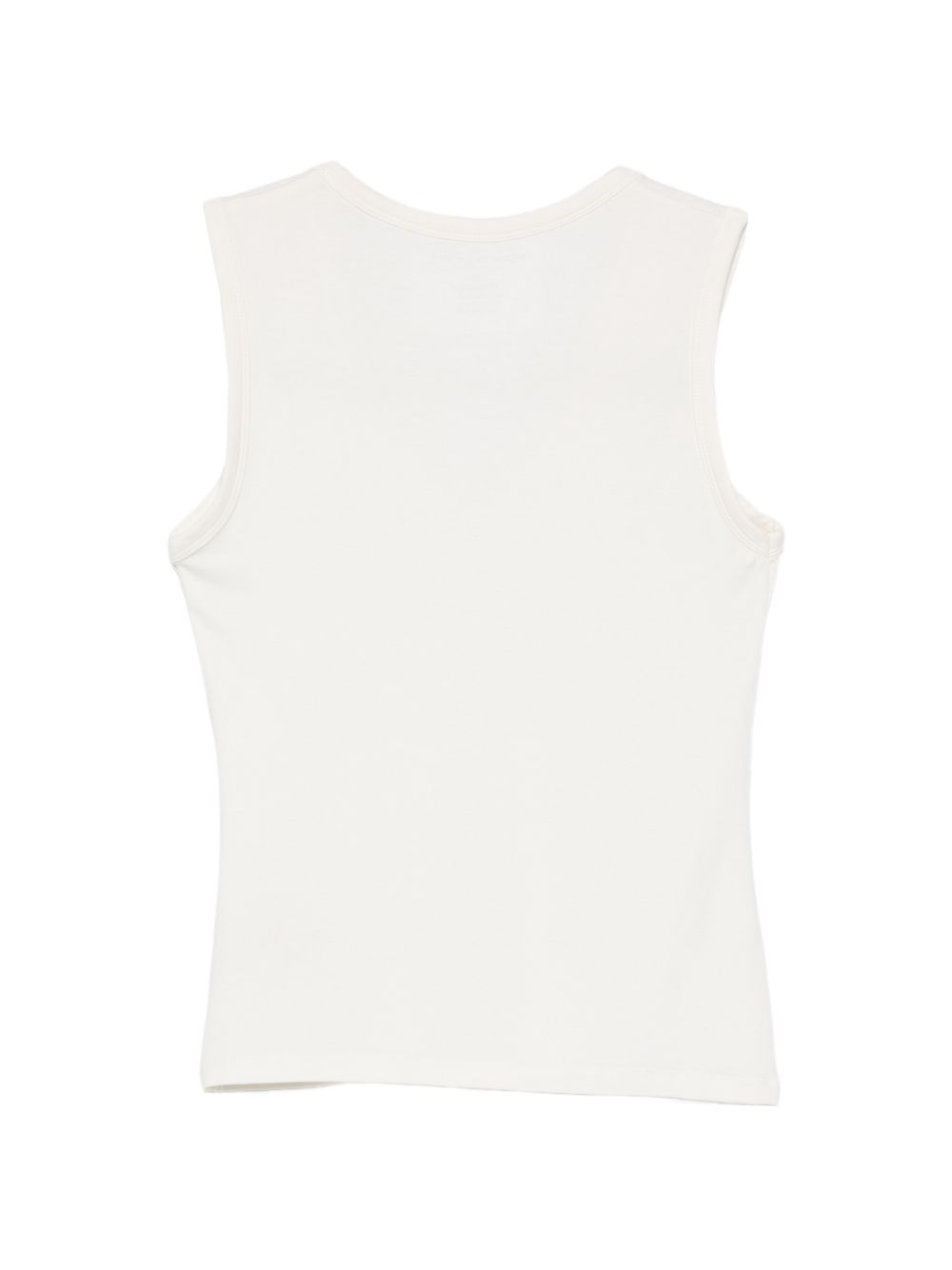MAJESTIC FILATURES T-shirt crema senza maniche 