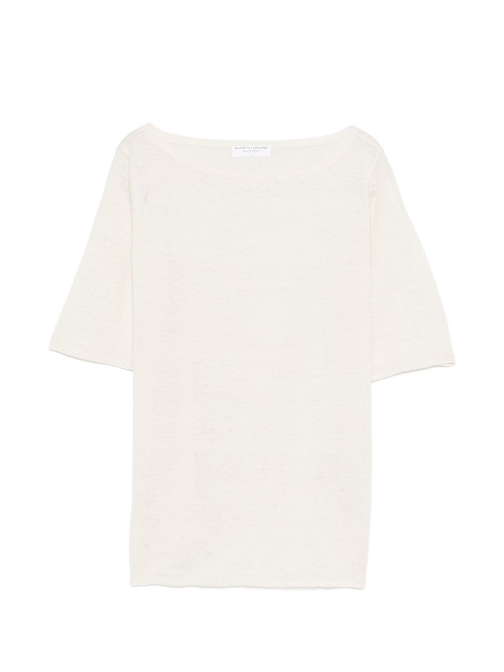 MAJESTIC FILATURES T-shirt a maniche corte con scollo a barca 