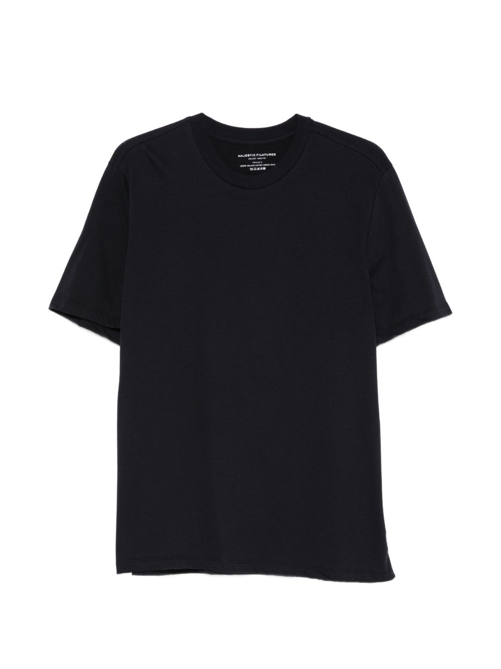 MAJESTIC FILATURES T-shirt in cotone nero 
