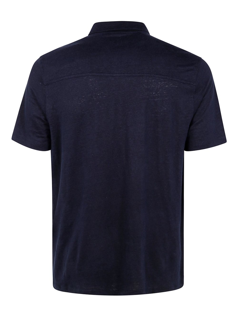 MAJESTIC FILATURES Polo in lino elasticizzato blu 