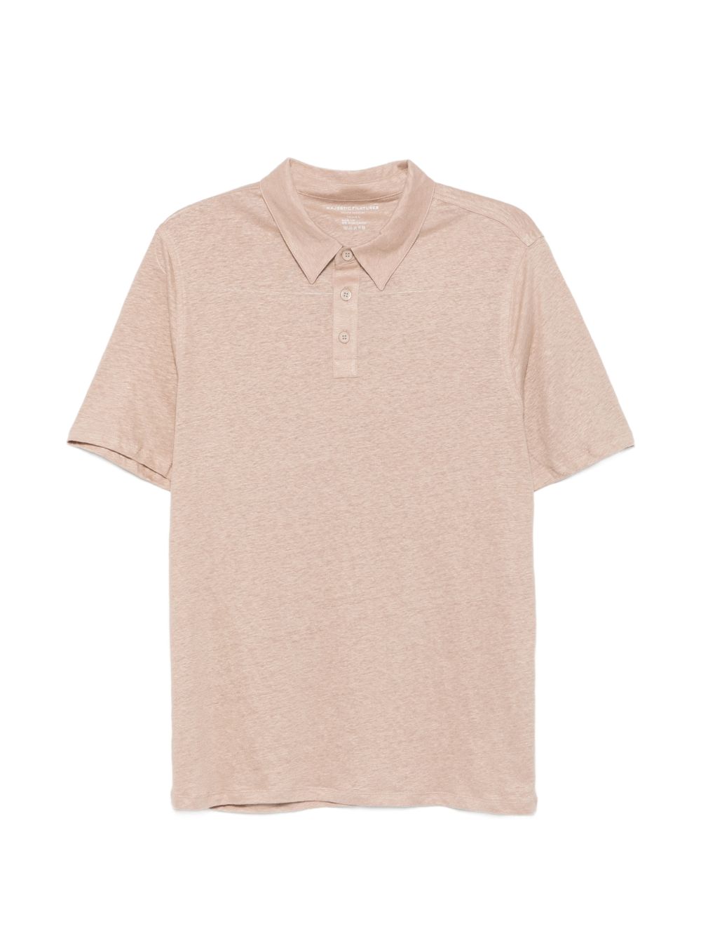MAJESTIC FILATURES Polo in lino elasticizzato beige 