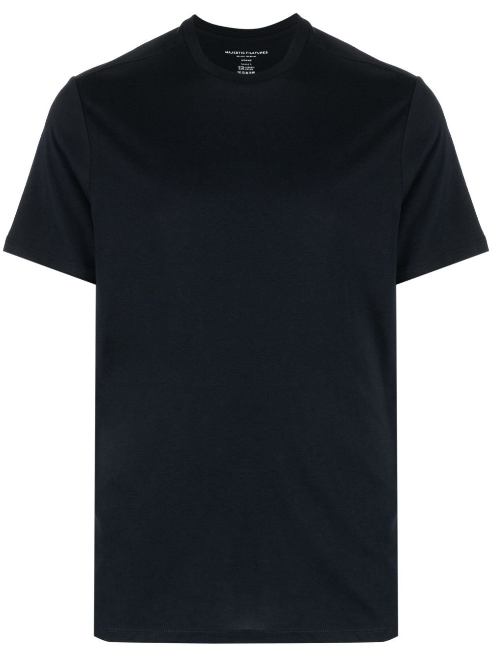 MAJESTIC FILATURES T-shirt girocollo blu navy 