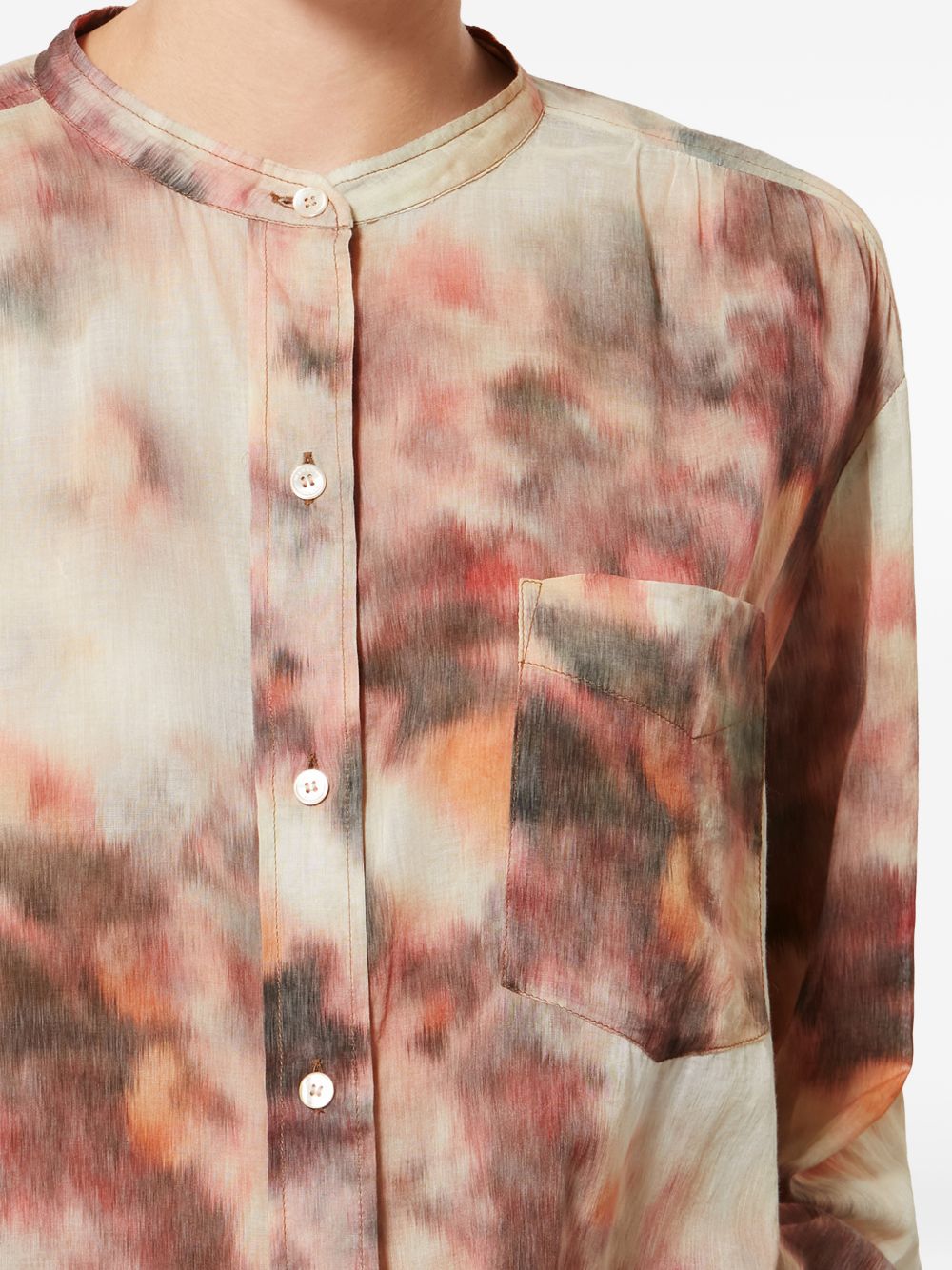 MARANT ETOILE Camicia neutra in cotone con chiusura a bottoni 