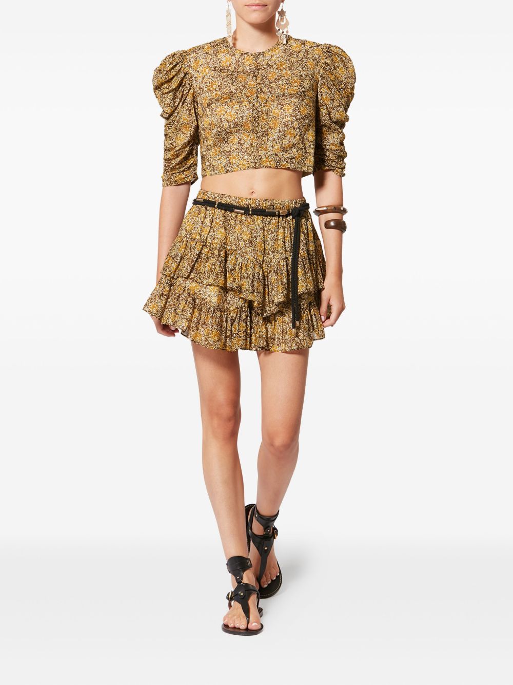 MARANT ETOILE Shorts multicolore in fresco cotone 