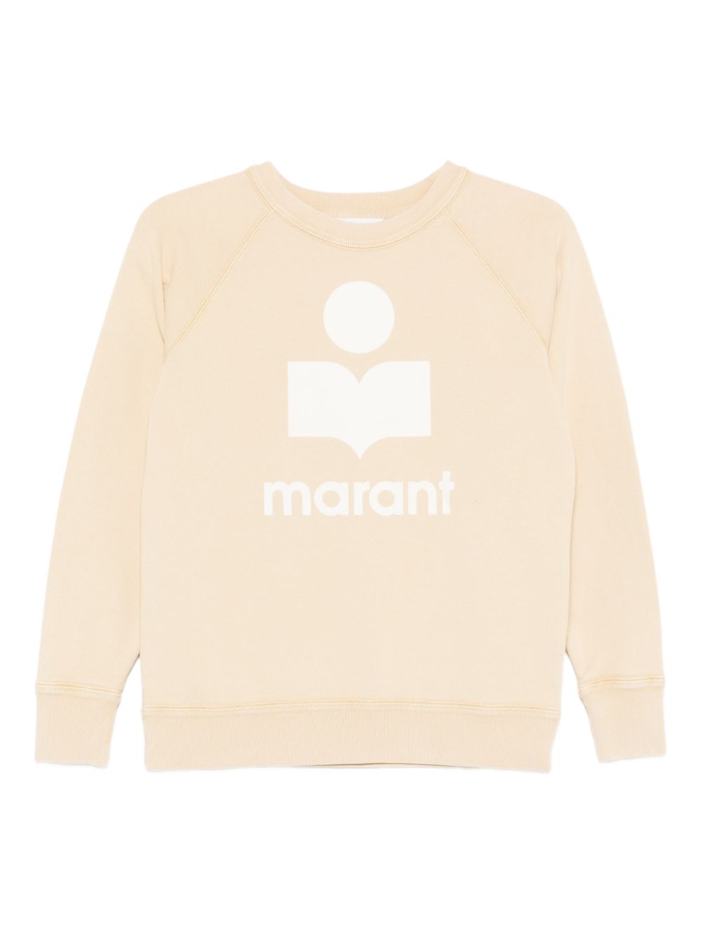 MARANT ETOILE Felpa gialla con logo cucito 